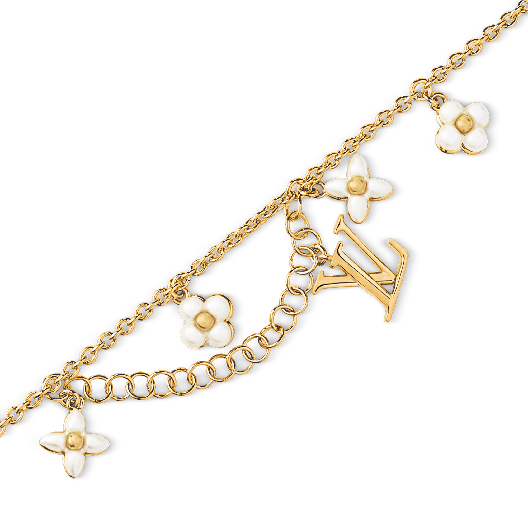 LV Floragram Bracelet - Luxury S00 White | LOUIS VUITTON